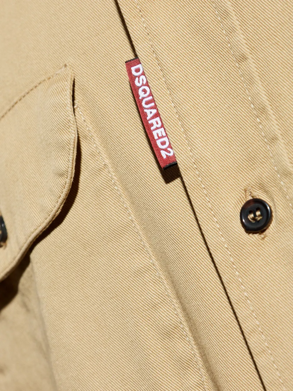 Dsquared2 Double-pockets Landscape Shirt Jacket In Brown