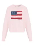 LoveShackFancy Blushing flag-knit sweater - Pink