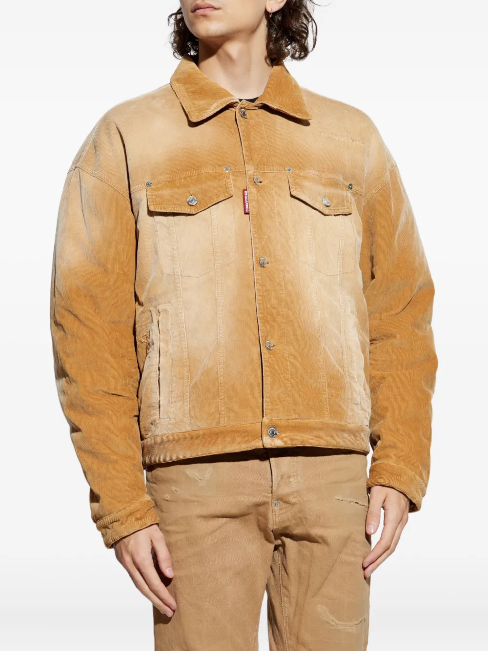 Dsquared2 Long Sleeve Casual Jacket In Brown