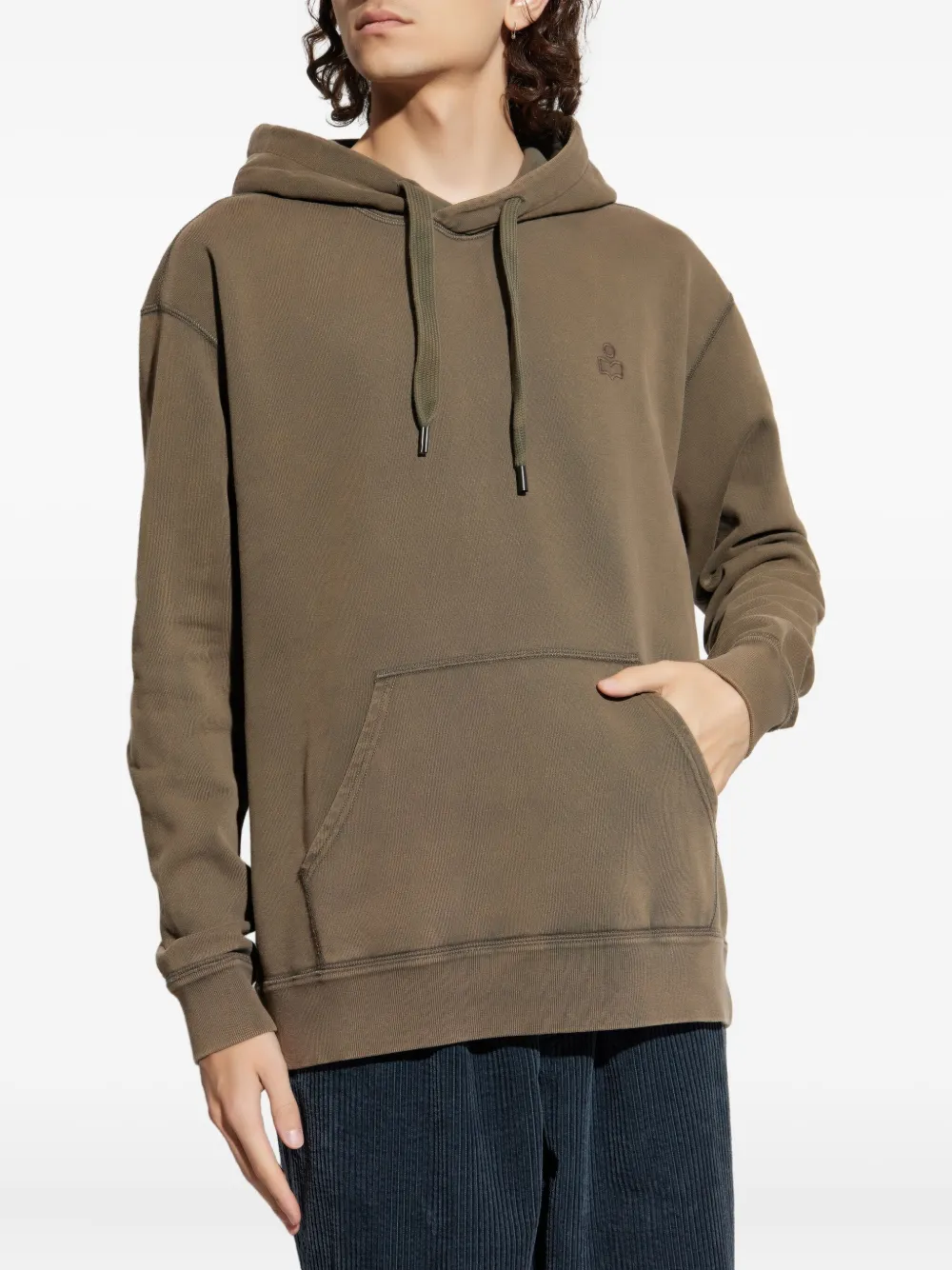 MARANT Hoodie met geborduurd logo Bruin