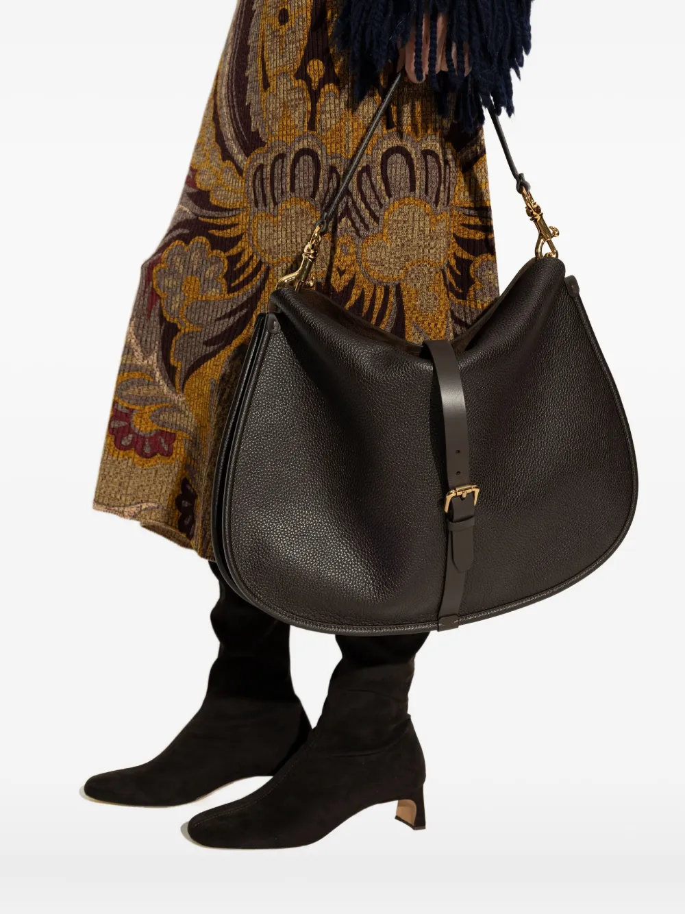 ETRO Schoudertas met gesp - Bruin