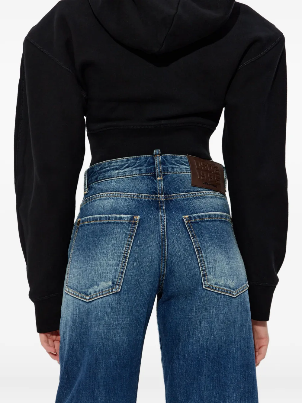 Dsquared2 Graphic-print Hoodie In Black