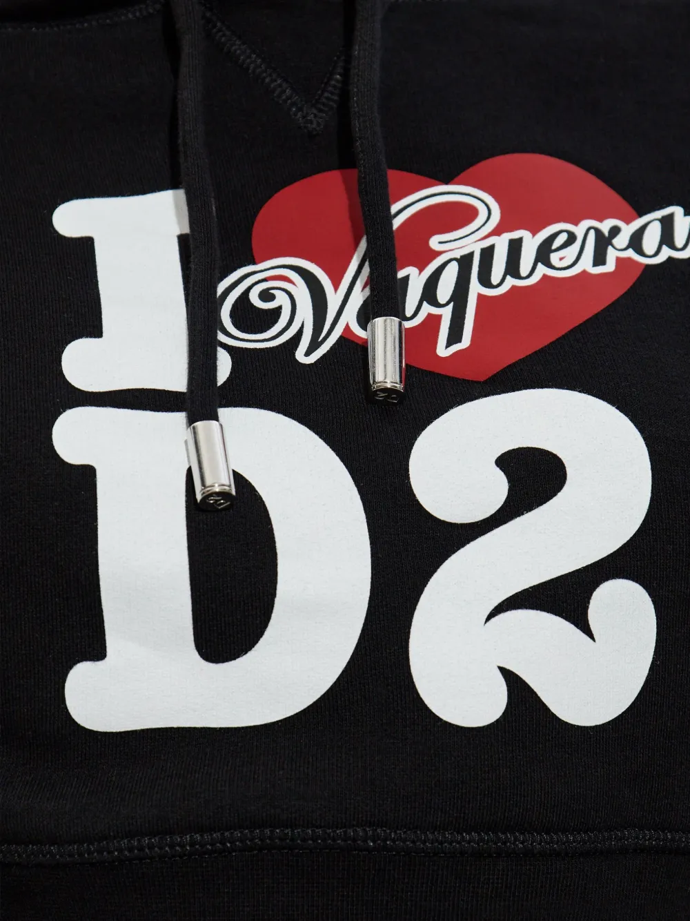 Dsquared2 Graphic-print Hoodie In Black