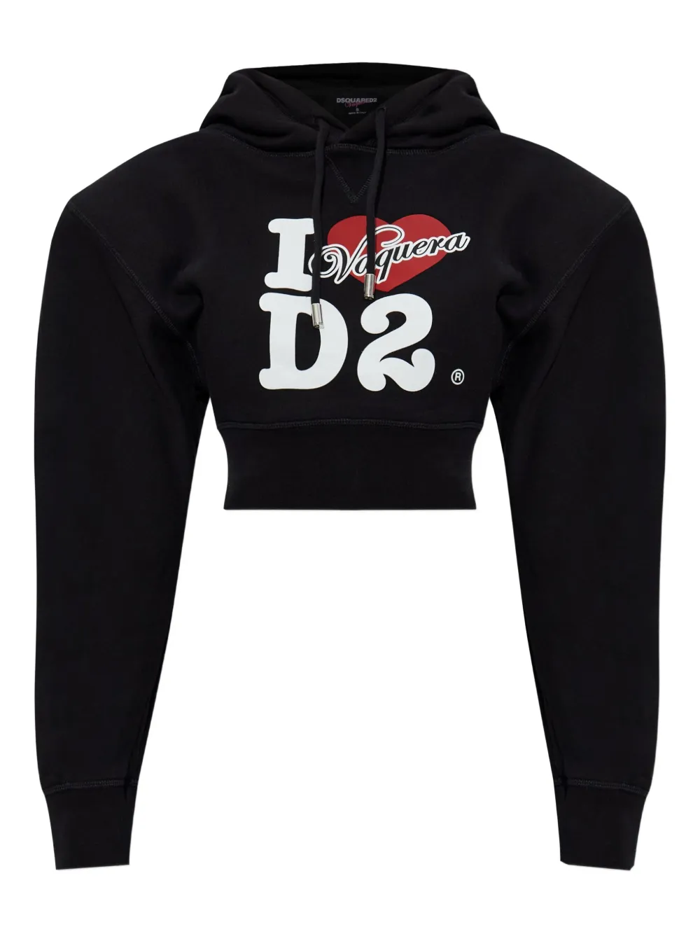 Dsquared2 Graphic-print Hoodie In Black