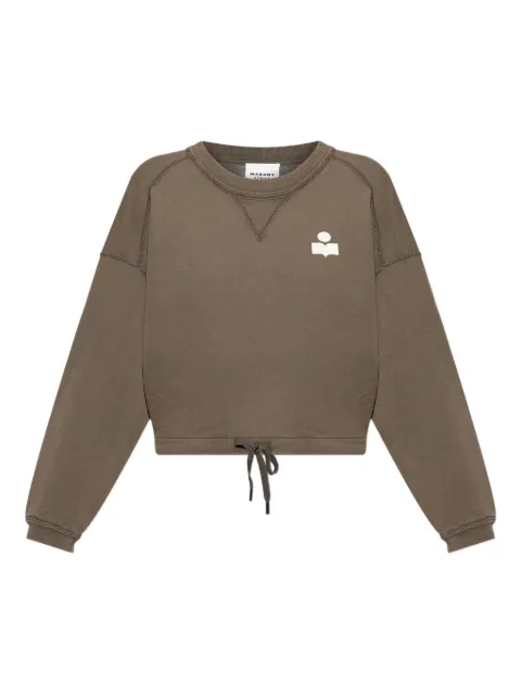 MARANT ÉTOILE logo-print drawstring-hem sweatshirt