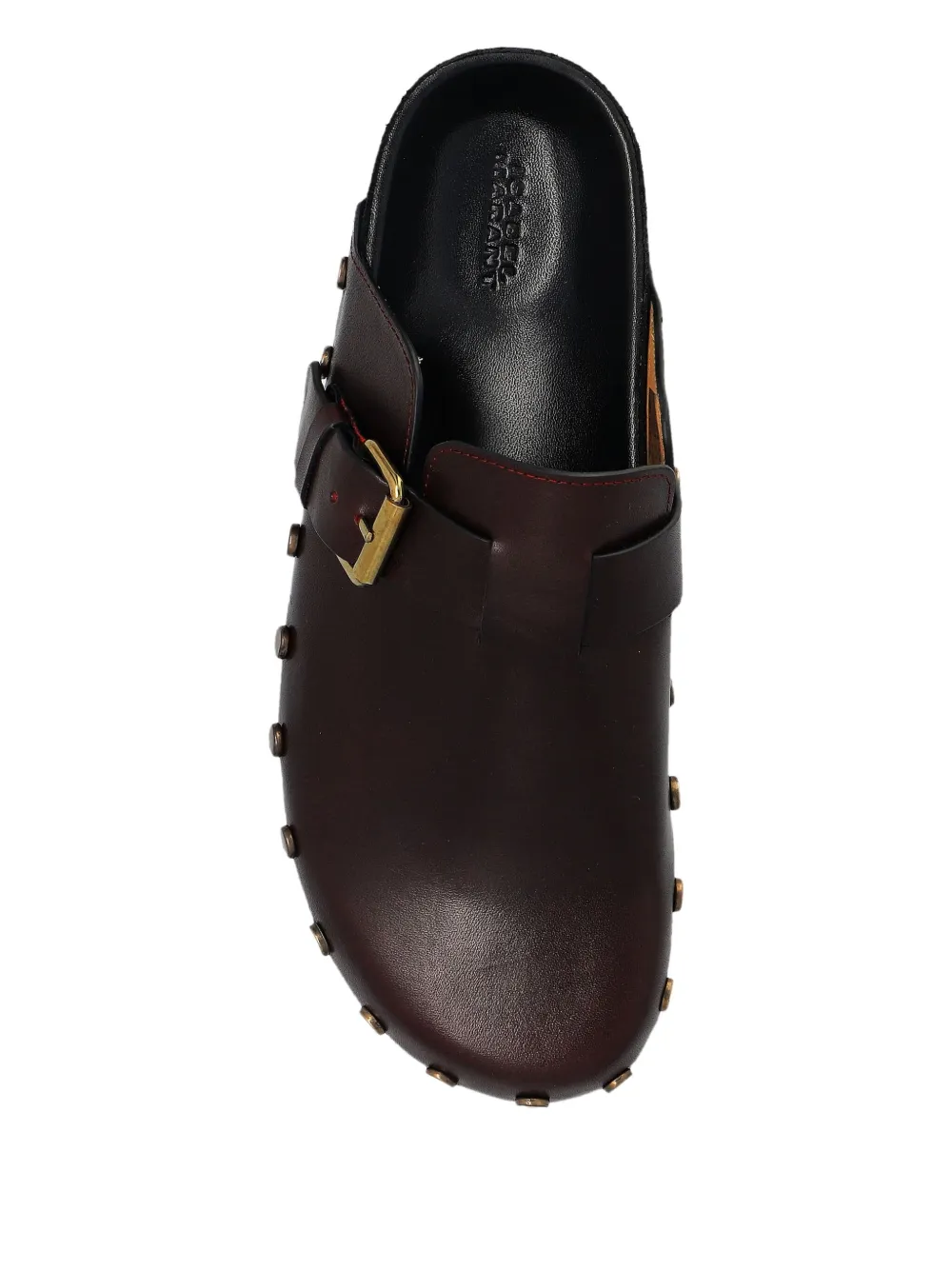 Isabel Marant Buckle-fastening Studded Slip-ons In Red