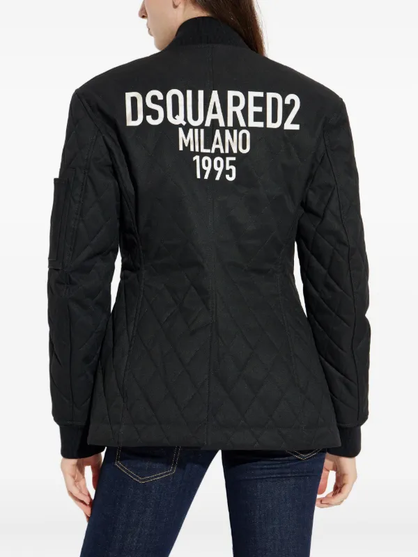 DSQUARED2 Quilted asymmetric-zip Jacket | Black | FARFETCH