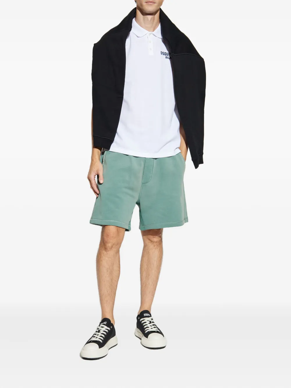 DSQUARED2 logo-print polo shirt - Wit