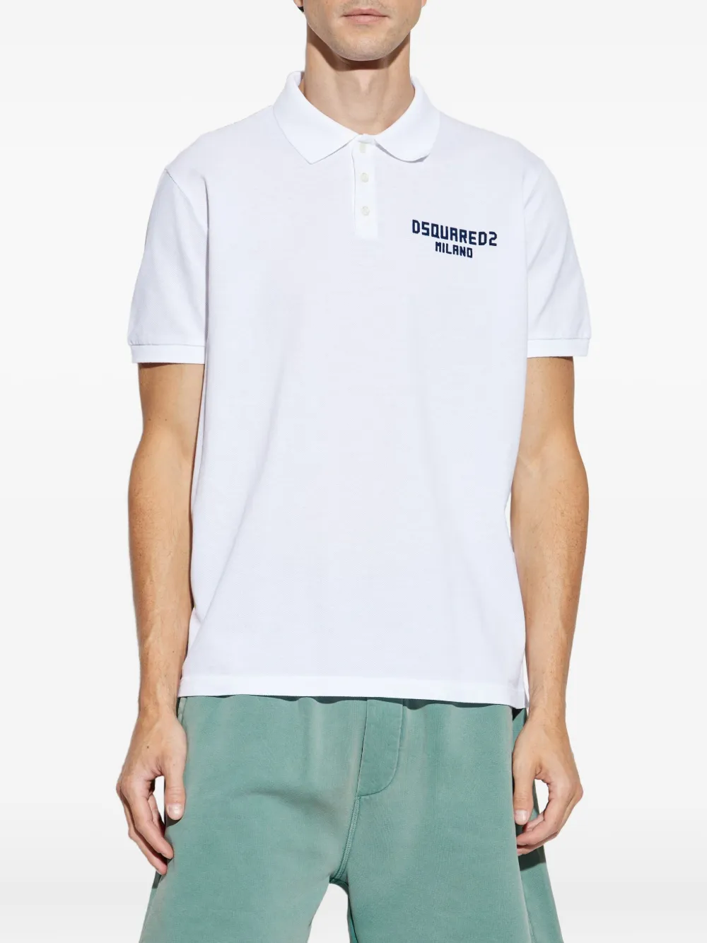 DSQUARED2 Poloshirt met logoprint Wit