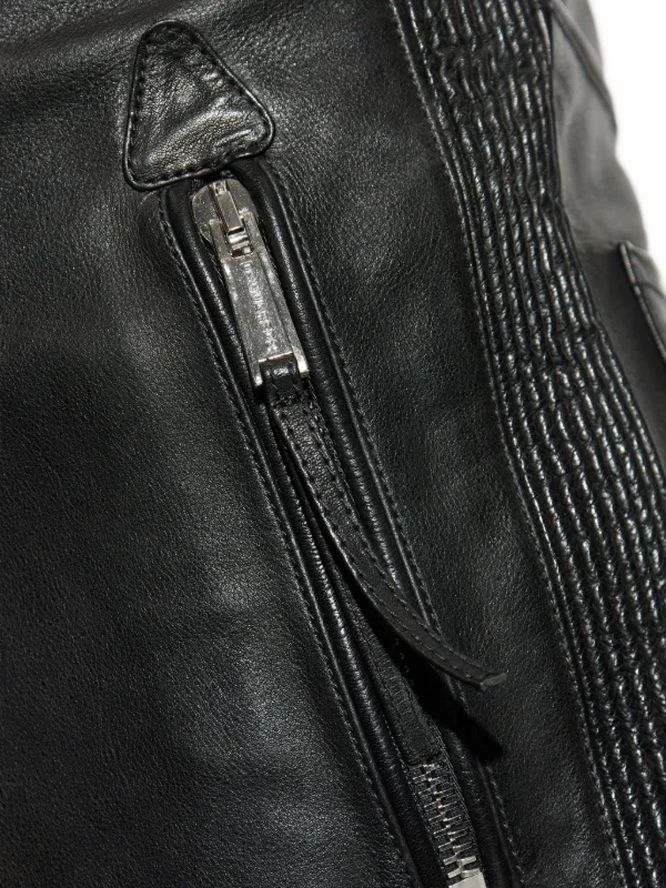 DSQUARED2 x Ducati Zip Leather Trousers | Black | FARFETCH