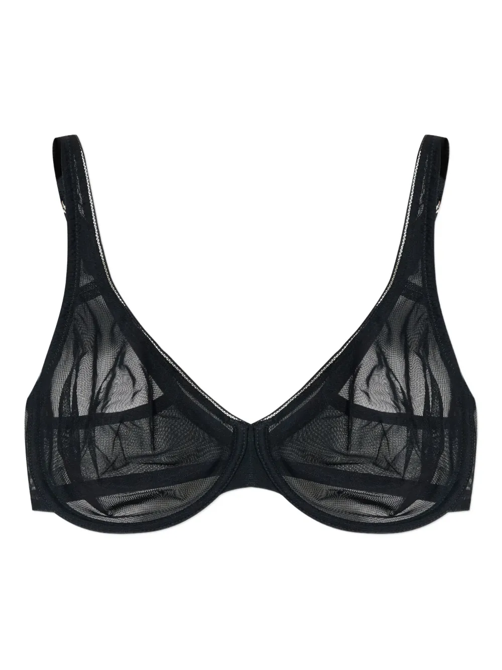 Hanro sheer-panel bra | Black | Image 1
