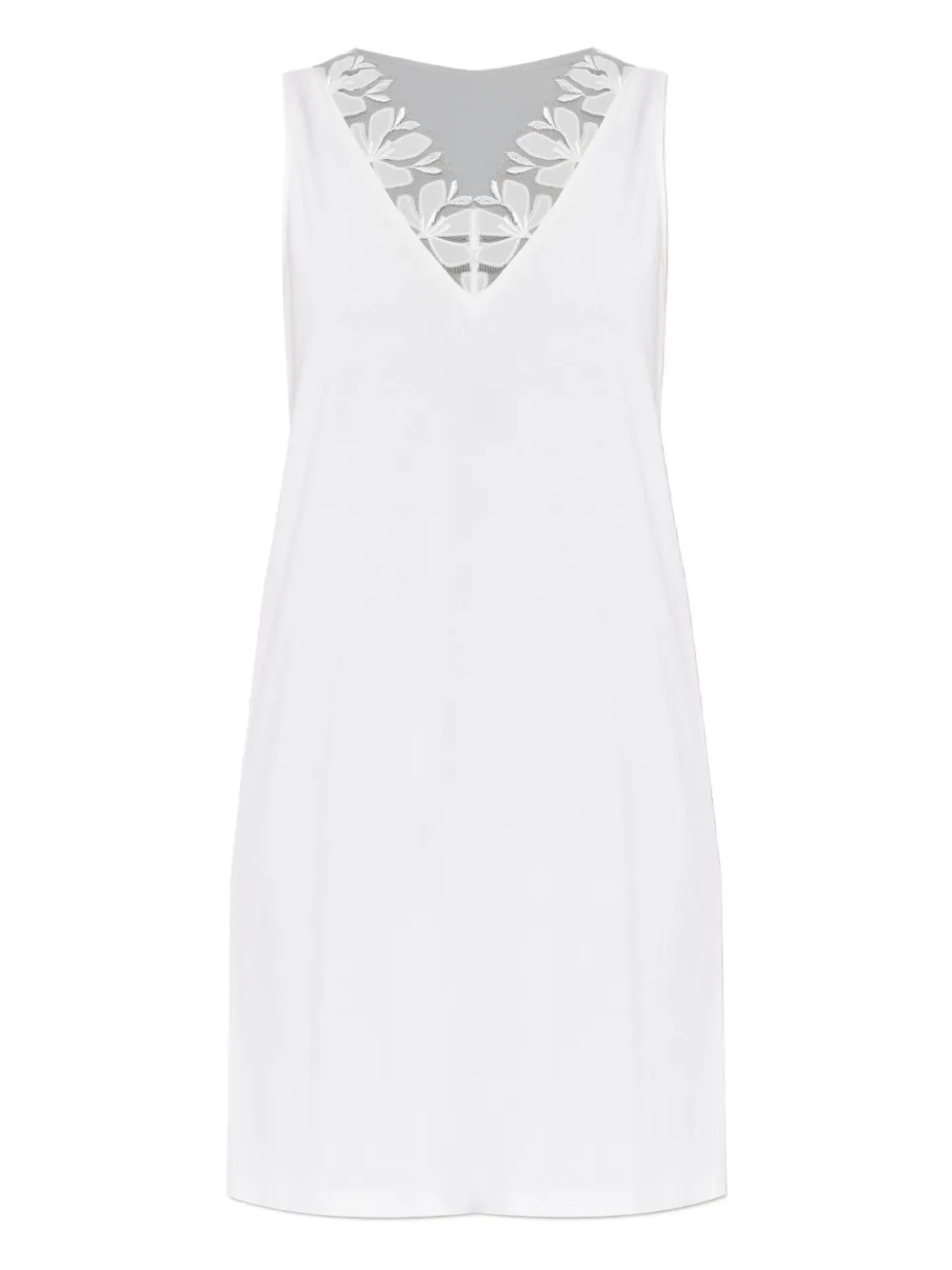Hanro lace-insert cotton nightdress | White | Image 1