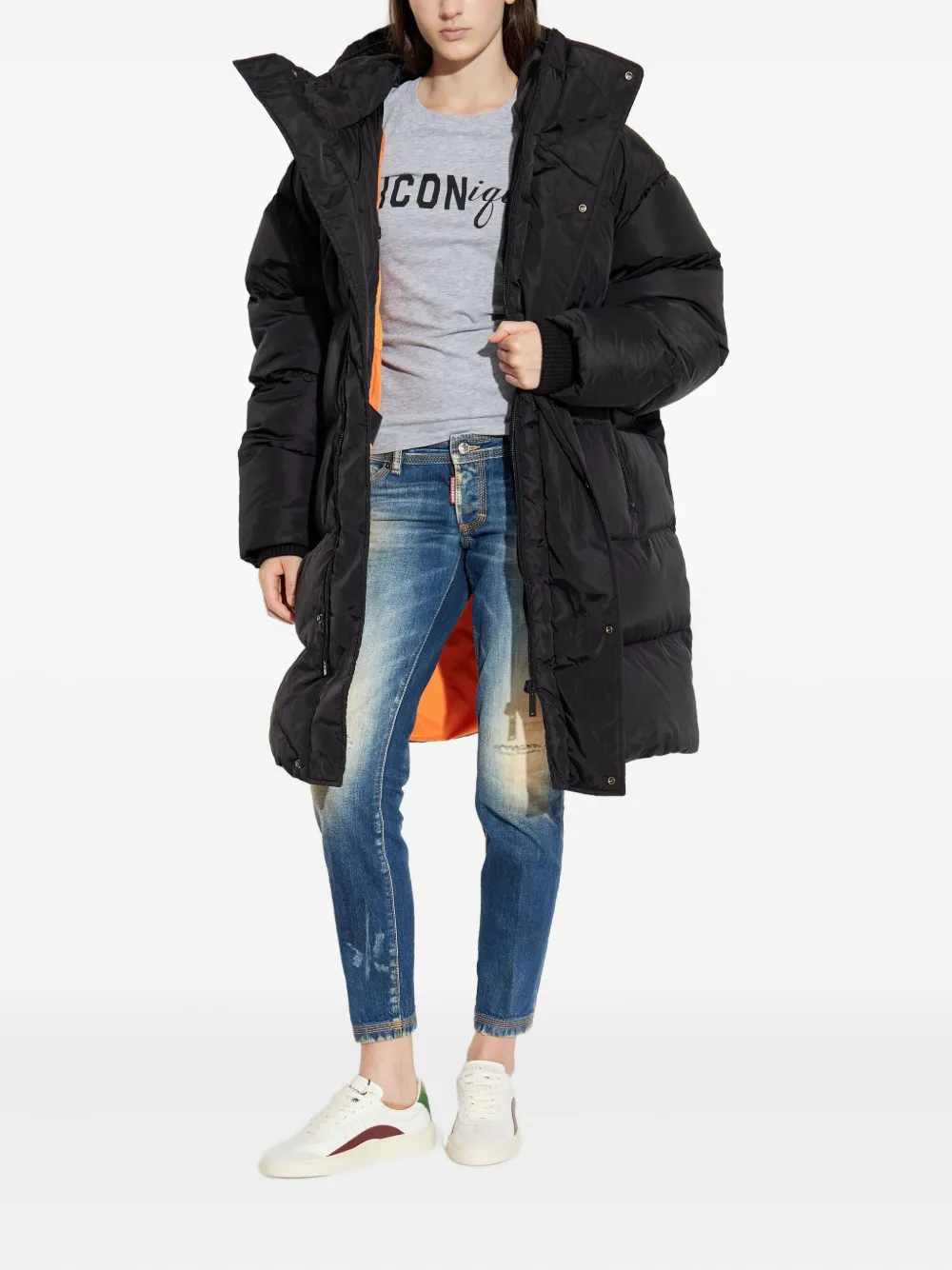 DSQUARED2 Jas met capuchon - Zwart