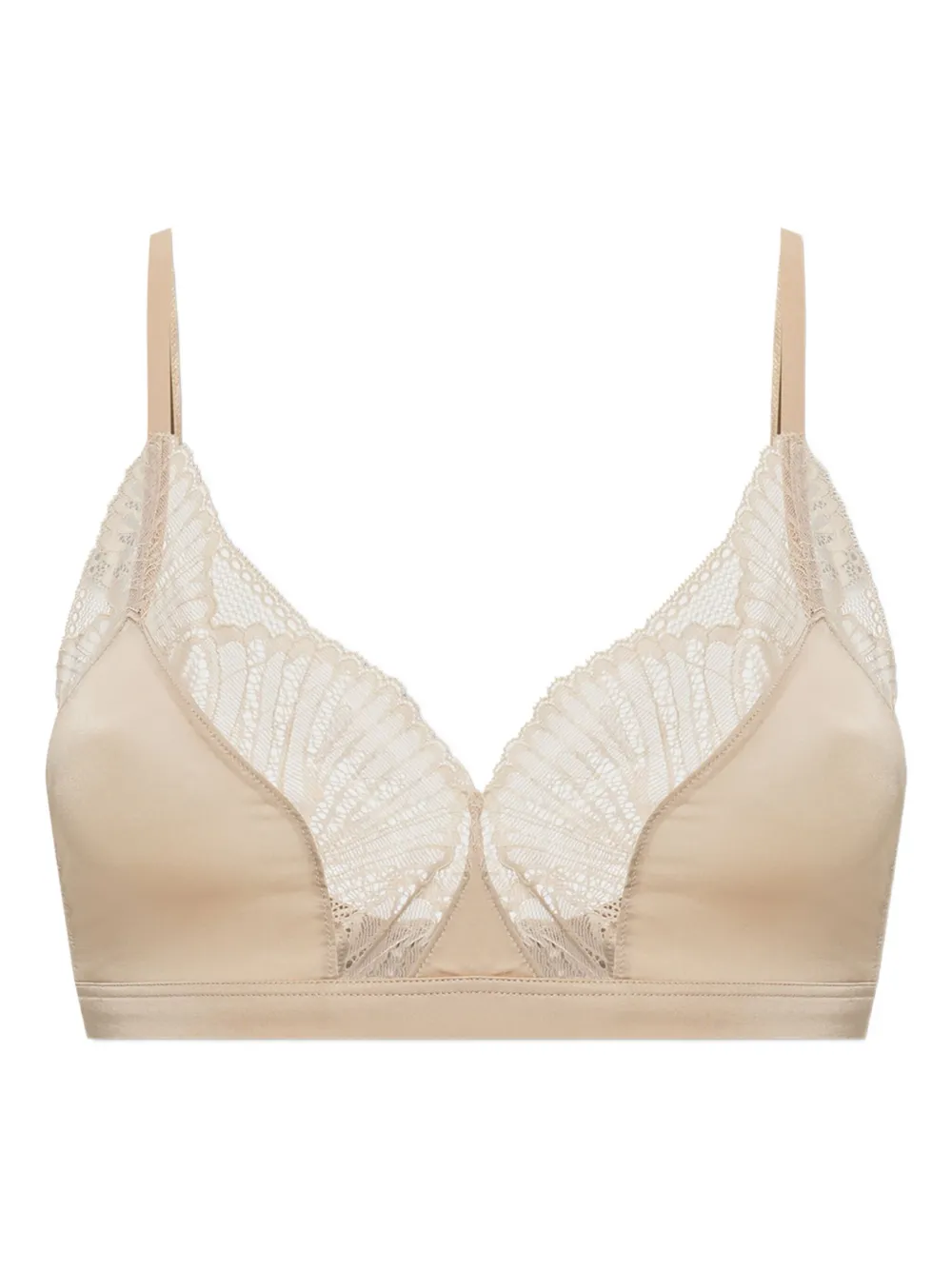 Hanro lace-trimmed bra | Neutrals | Image 1