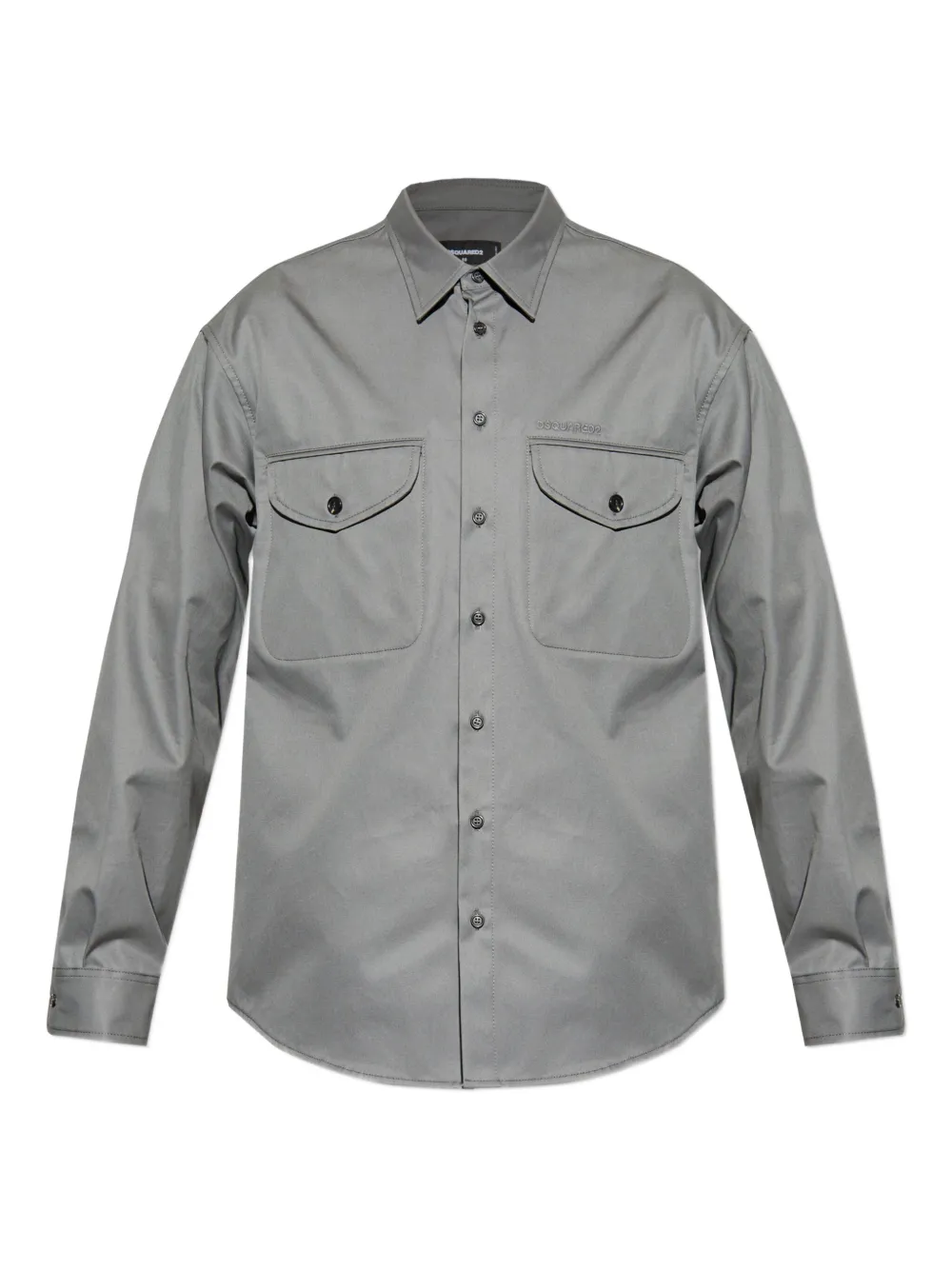 DSQUARED2 double-pocket cotton shirt | Grey | Image 1
