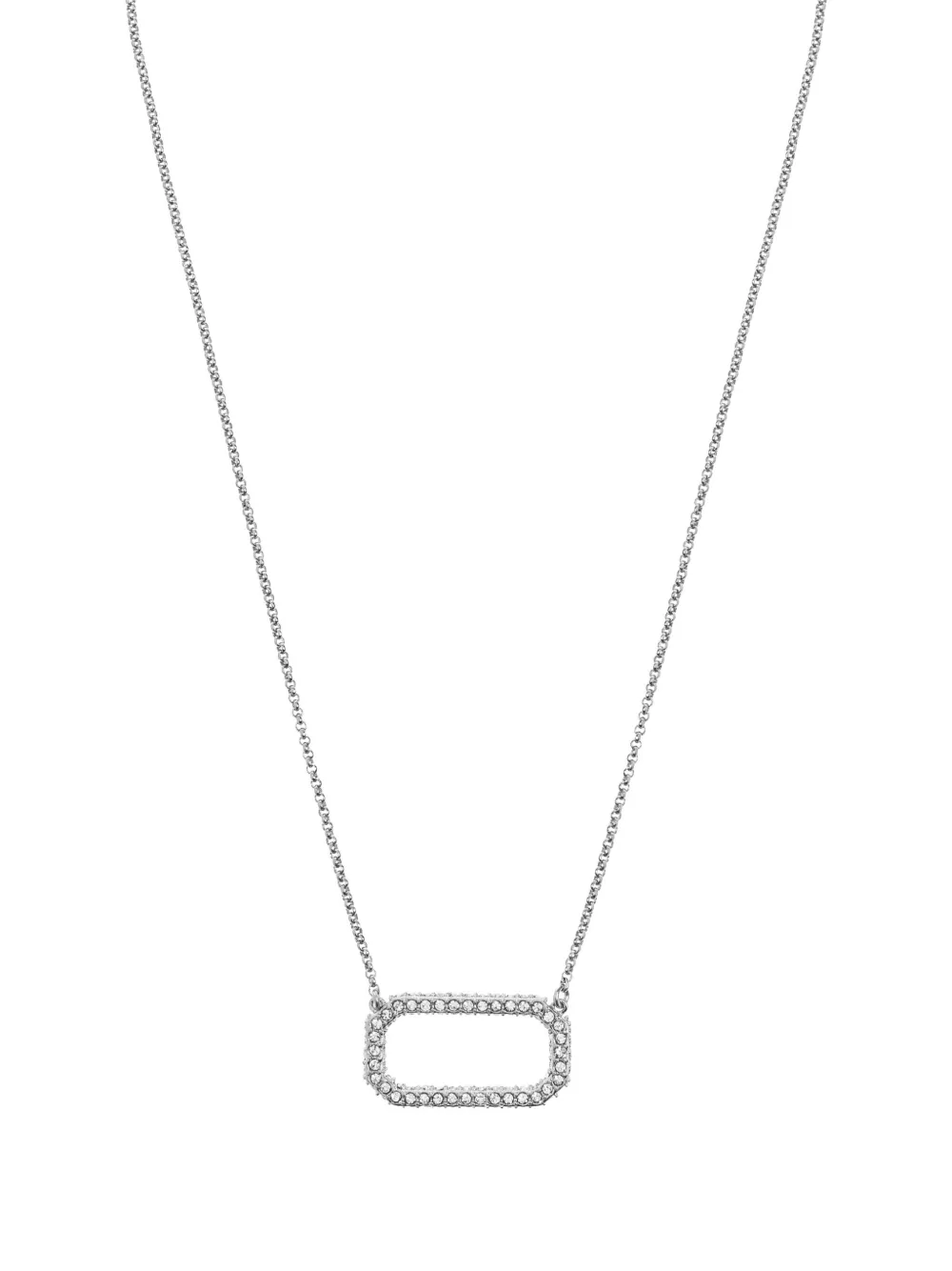  Allsaints Collar Con Montura Rectangular De Cristal - Plateado 