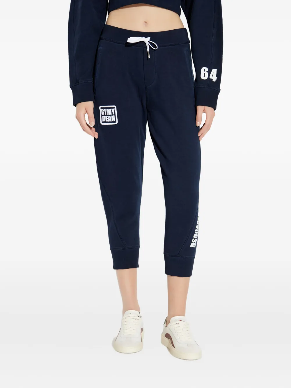 DSQUARED2 Trainingsbroek met logopatch en nummer-detail Blauw
