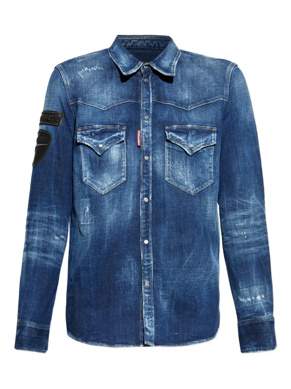 DSQUARED2 camisa con bolsillo de parche en colaboración con Ducati | azul | Image 1