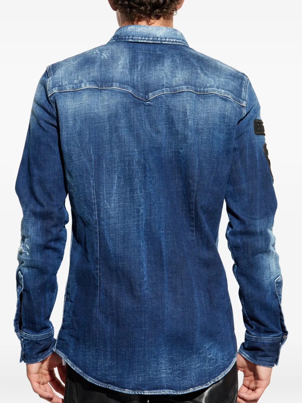 DSQUARED2 x Ducati overhemd met opgestikte zak Blauw