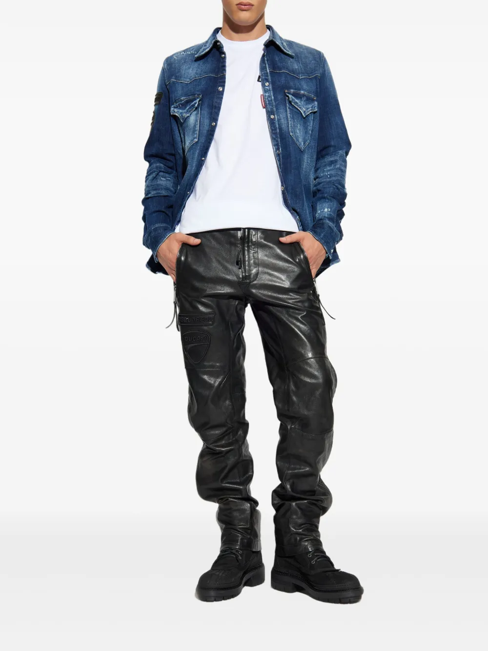 DSQUARED2 camisa con bolsillo de parche en colaboración con Ducati | Image 2