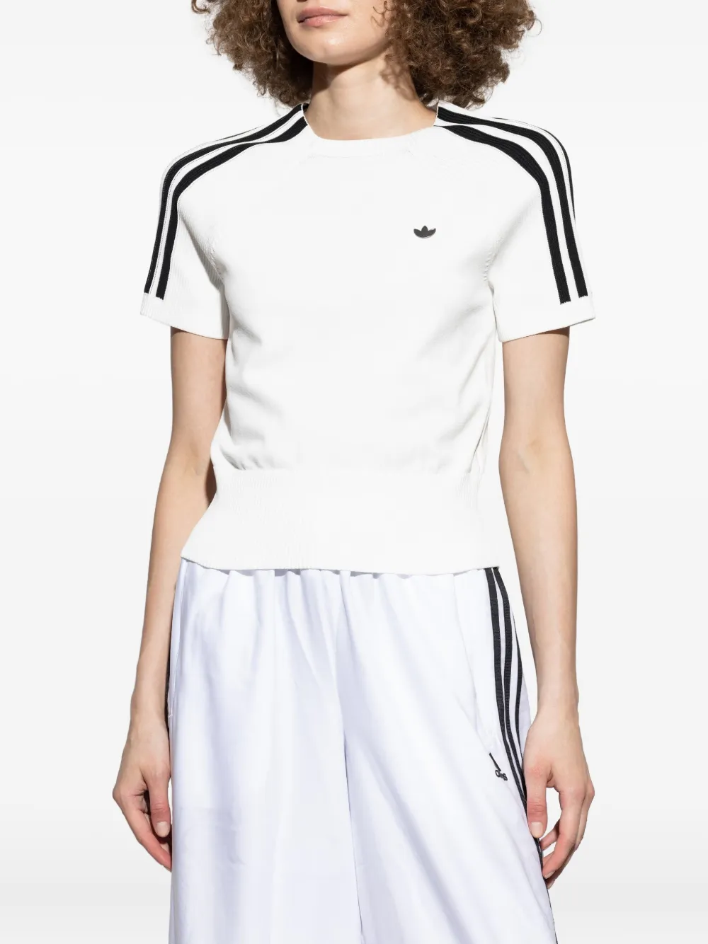 Adidas Originals Logo-patch T-shirt In White