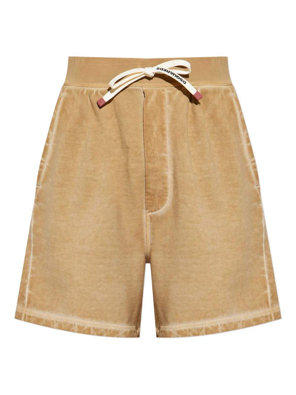 DSQUARED2 drawstring cotton track shorts | Neutrals | Image 1