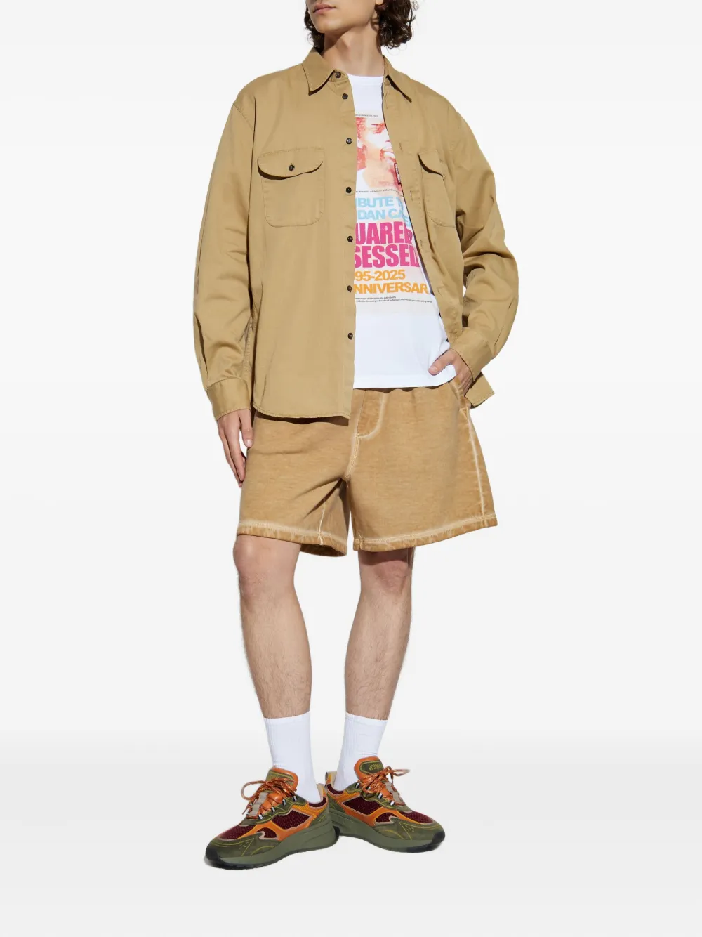 DSQUARED2 drawstring cotton track shorts | Track & Running Shorts | Image 2