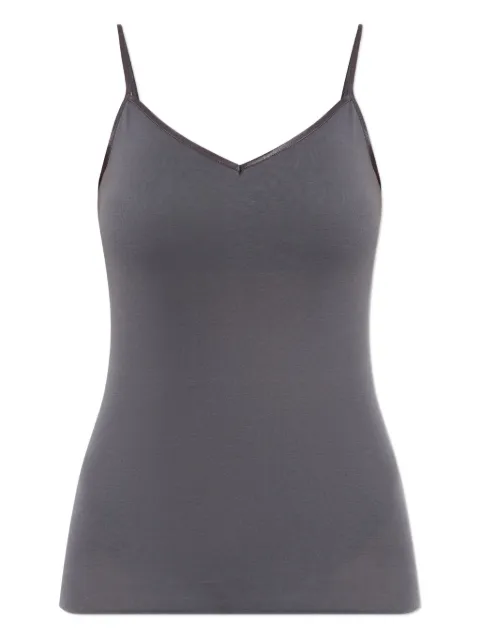 Hanro satin-trimmed cotton top