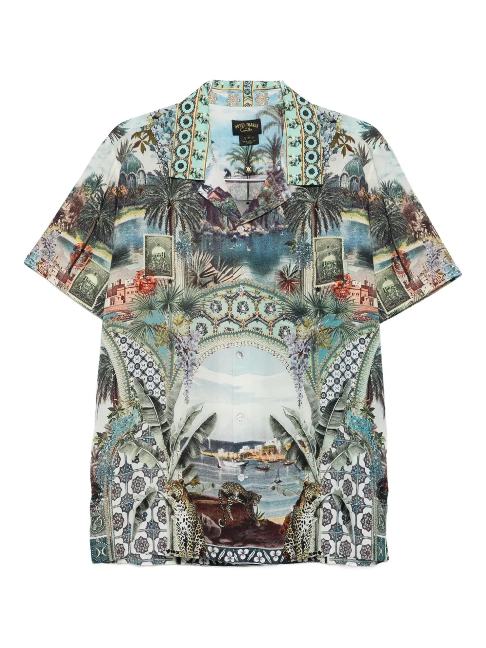 Camilla palm-tree shirt - Verde