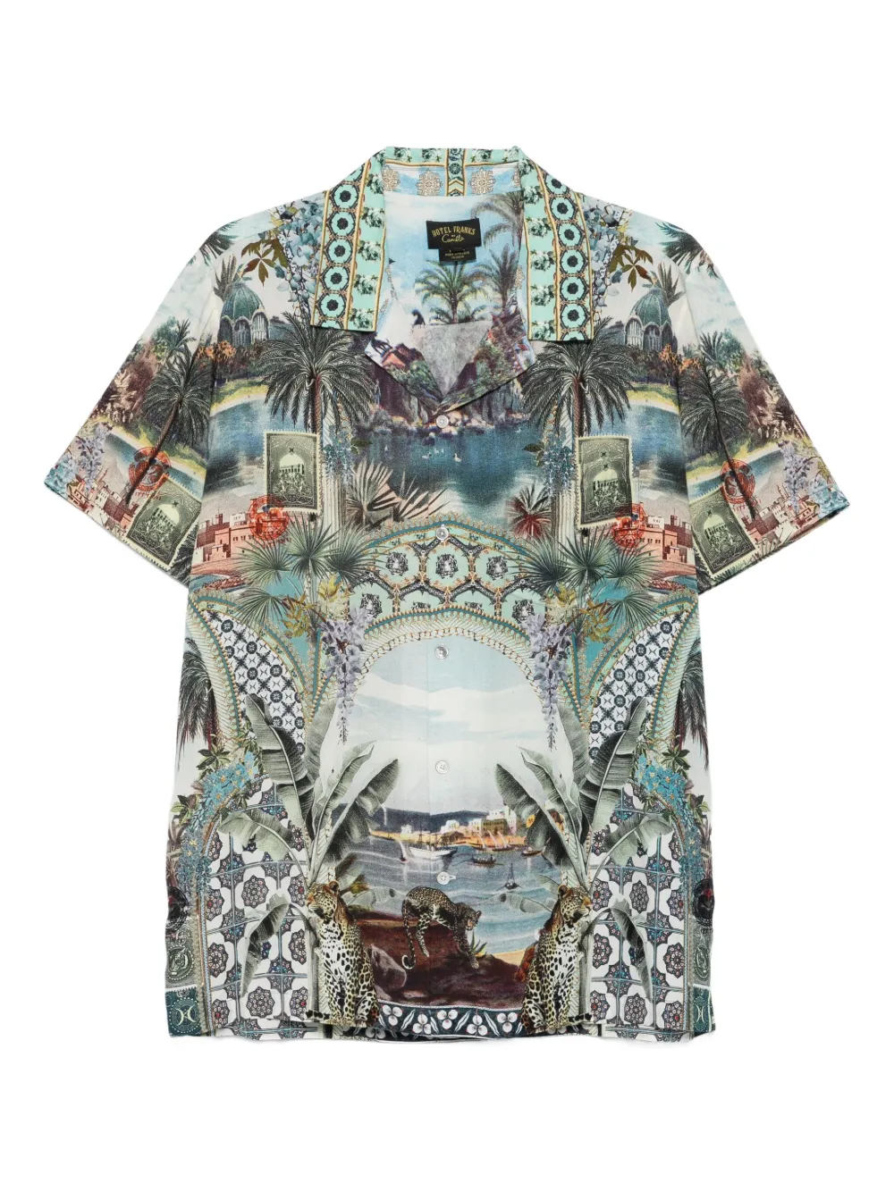 Camilla palm-tree shirt | Green | Image 1