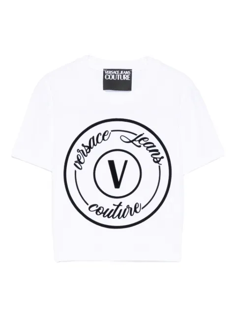 Versace Jeans Couture circular logo-plaque T-shirt
