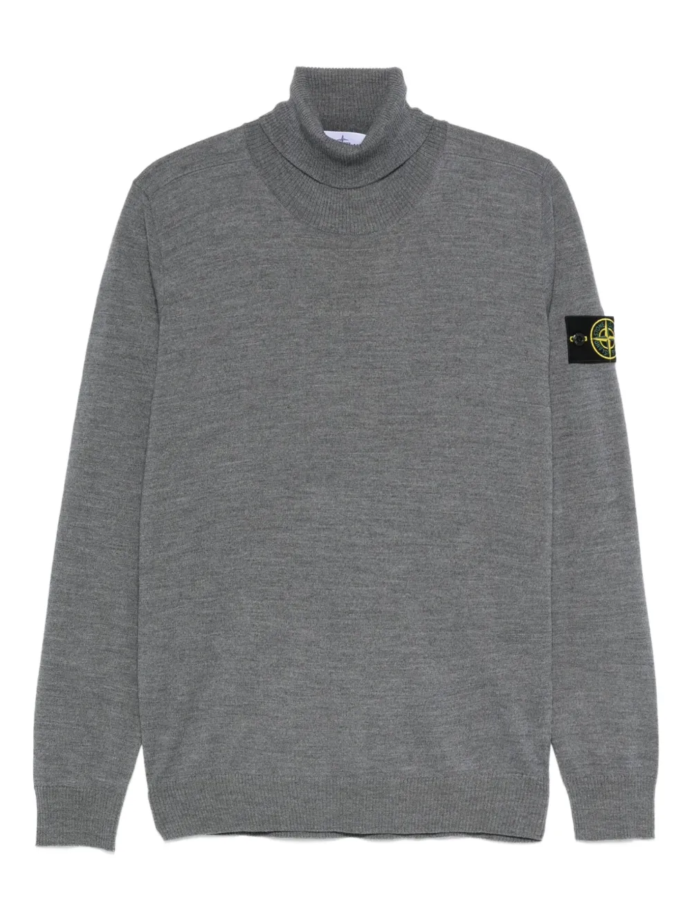 Stone Island roll-neck logo-patch sweater | Grey | Image 1