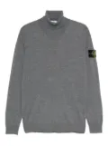 Stone Island roll-neck logo-patch sweater - Grey