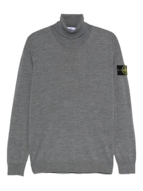 Stone Island roll-neck logo-patch sweater