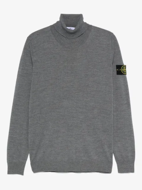 Stone Island roll-neck logo-patch sweater