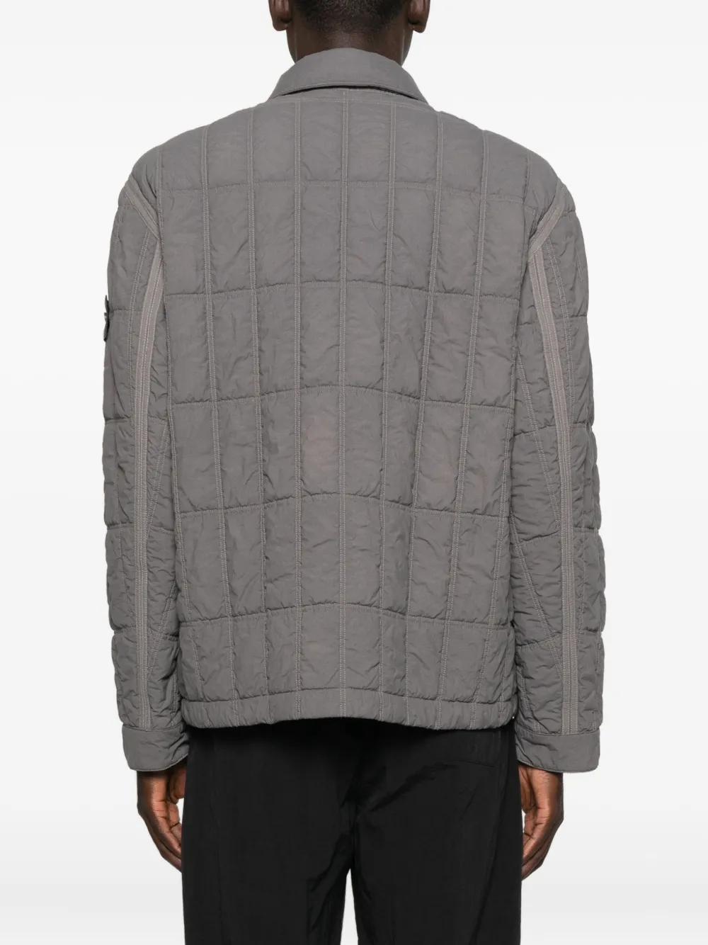 Stone Island Quilted Jacket In Gray