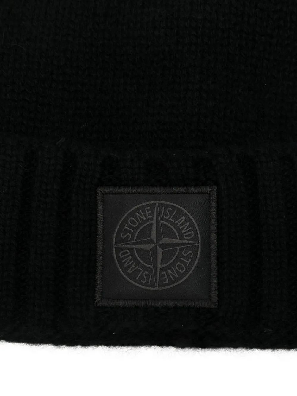 Stone Island Muts met logopatch Zwart