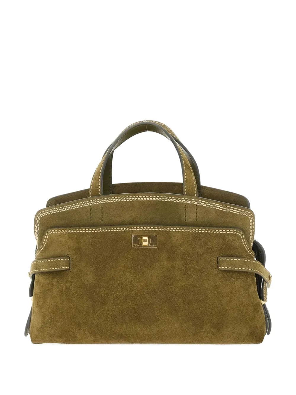 Anya Hindmarch Double-handle Top-zip Cross Body Bag In Green