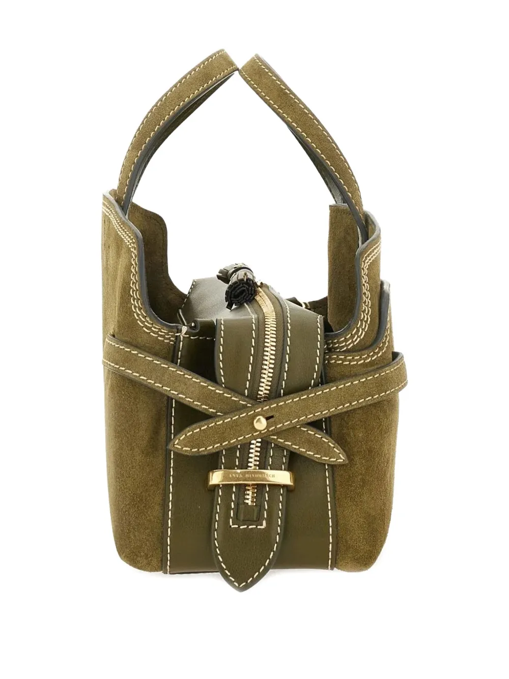 Anya Hindmarch Double-handle Top-zip Cross Body Bag In Green
