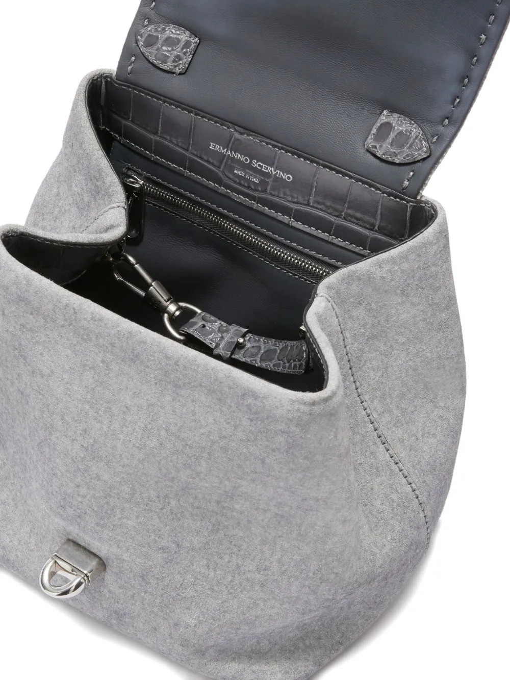 Ermanno Scervino Liza Top-handle Tote Bag In Gray