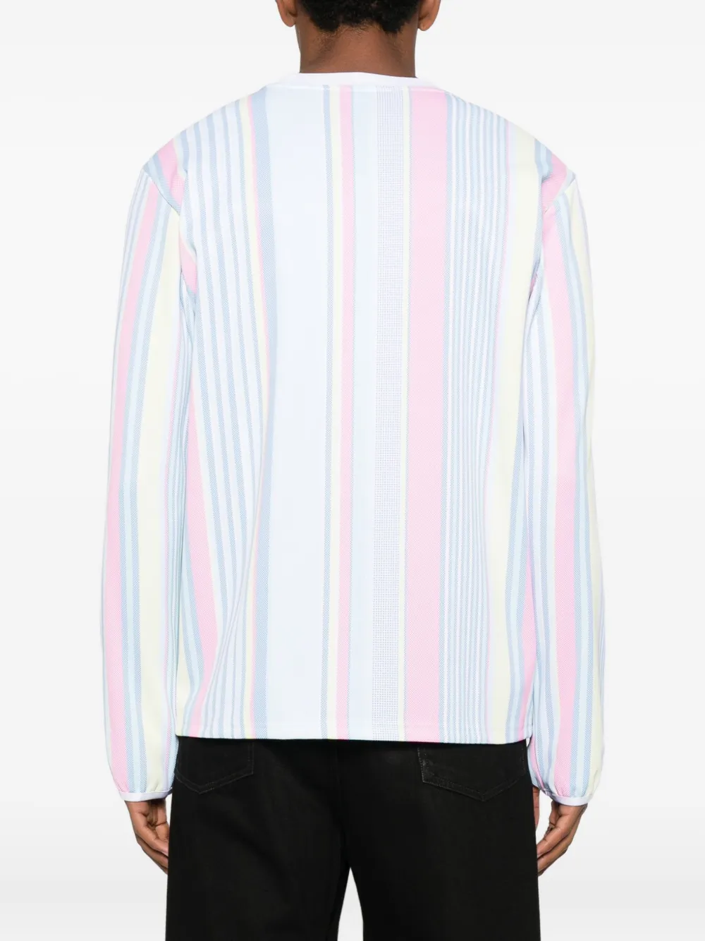 adidas x Juventus gestreept T-shirt met lange mouwen Wit