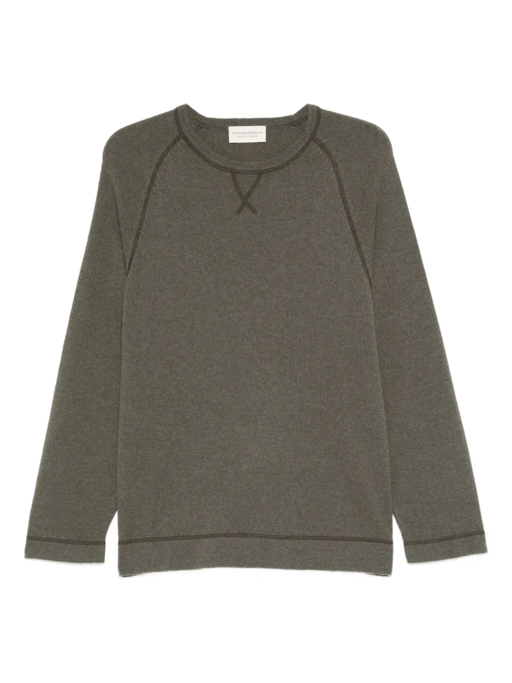 Officine Generale Maglione girocollo con maniche raglan - Verde