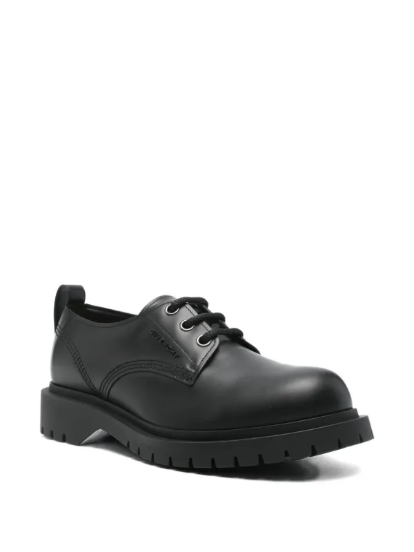 GIVENCHY TERRA 4Gバックル ダービーシューズ カーフレザー 革靴 Givenchy レザー ダービーシューズ | ブラック | FARFETCH JP