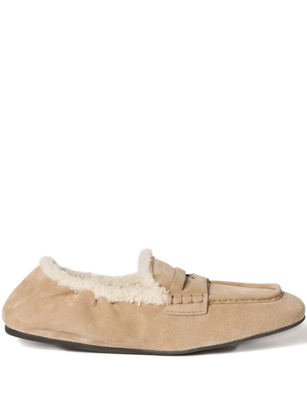 Miu Suède loafers Beige