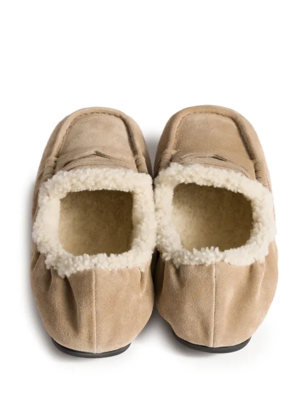 miumiu スエード ローファー Cinnamon Faded Unlined Suede Loafers | Miu Miu