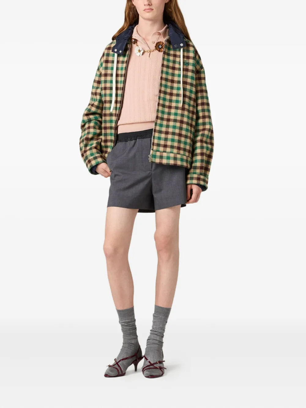 Miu Miu ribbed-knit polo shirt | Polo Tops | Image 2
