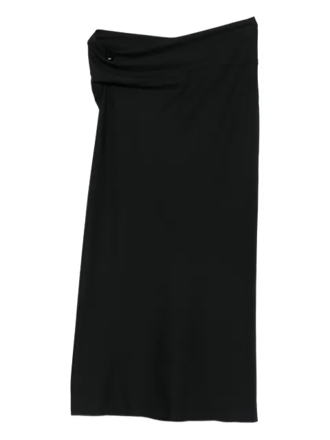 Alberta Ferretti draped-detail midi skirt