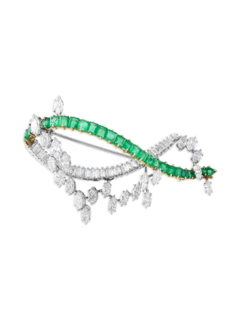 LB Exclusive 18kt yellow gold Emerald brooch