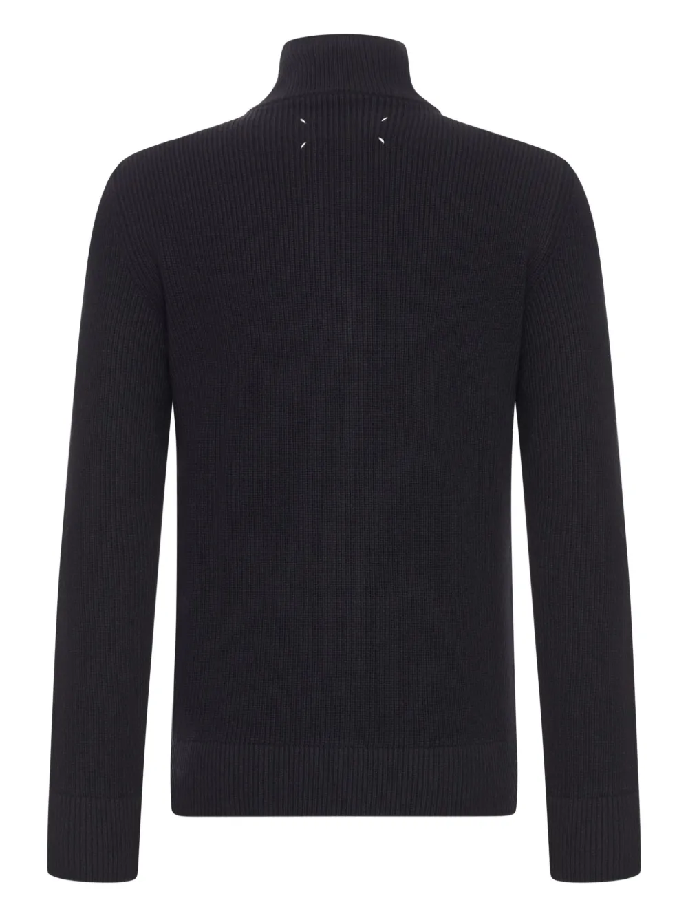 Maison Margiela ribbed zip-up sweater - Zwart