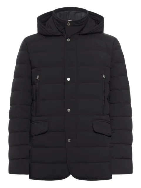 Moorer hooded quilted jacket